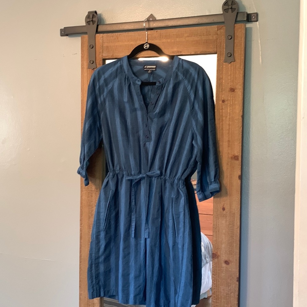Brooklyn Industries, 3/4 sleeve shirt dress with pockets.